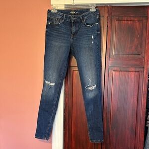 Old Navy Dark Blue Ripped Skinny Jeans